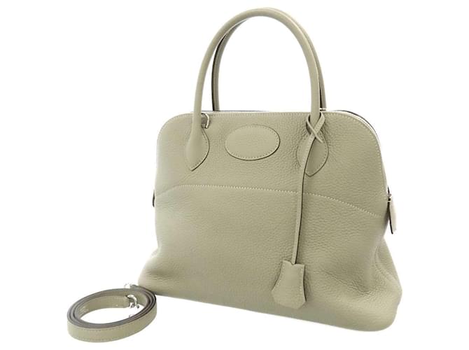 Hermès Hermes Bolide 31 Handbag in Sage Taurillon Clemence Leather