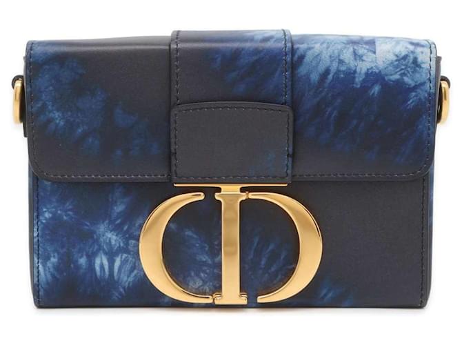 Borsa a spalla in pelle Montaigne Christian Dior Blu Blu navy ref