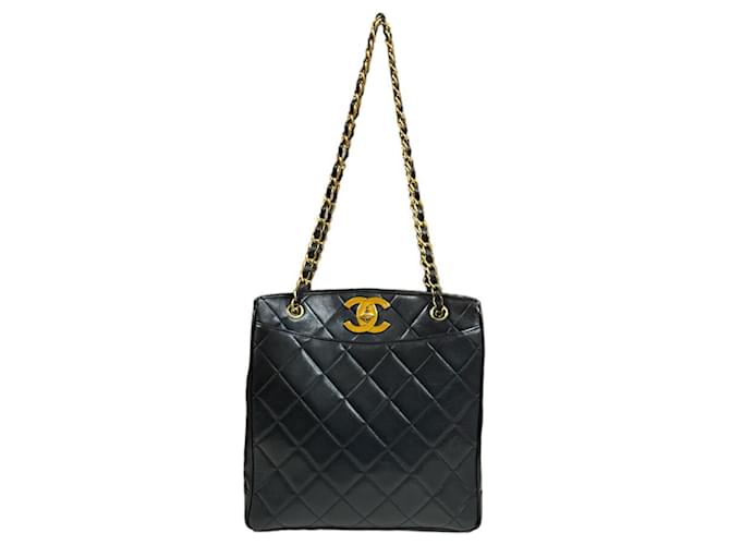 Sac à main Matelassé Chanel Cuir Noir  ref.1468023