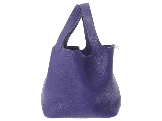 Hermès Borsa Hermes Picotin Lock PM in Iris Porpora Pelle  ref.1468027