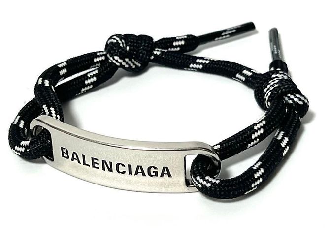 Pulsera de encanto de placa para hombre Balenciaga