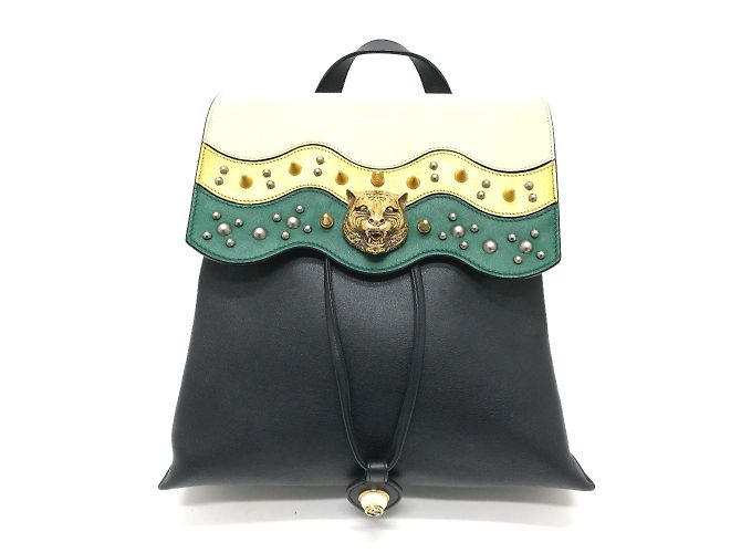 Gucci Black Leather Backpack