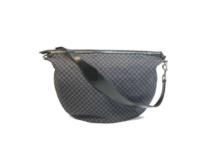 Bolsa de ombro Gucci preta e cinza Preto