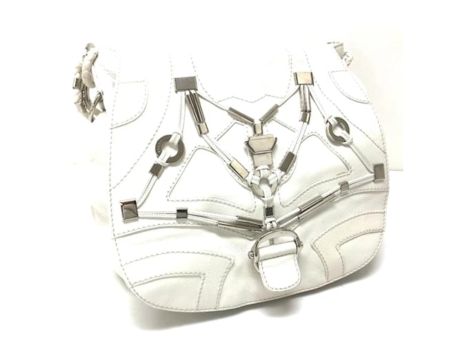 Gucci 240237 Luxury Kaban One Shoulder Bag White Leather  ref.1468232