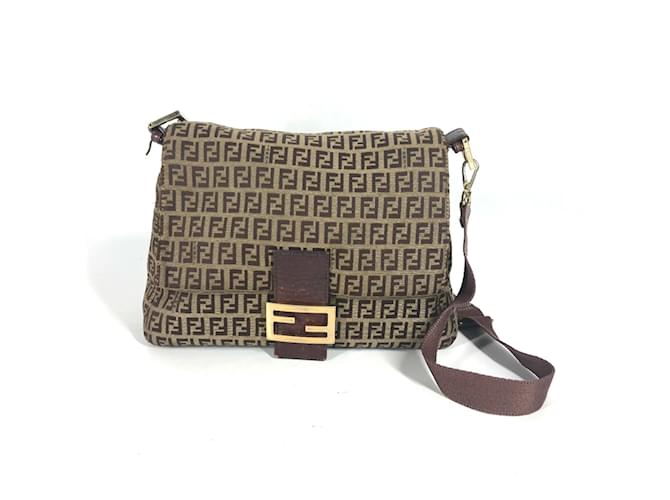 Bolsa de ombro Fendi Zucchino marrom  ref.1468250