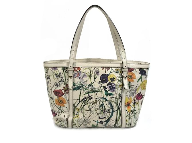 Borsa tote in pelle Gucci Bianco  ref.1468252