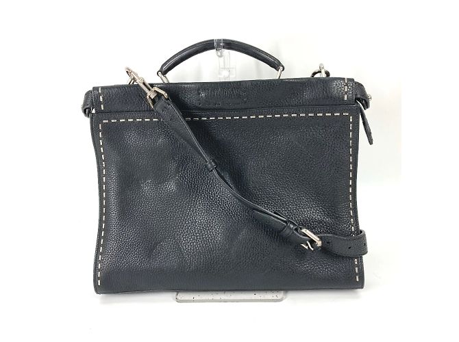 Fendi 7VA406 Black Leather Handbag