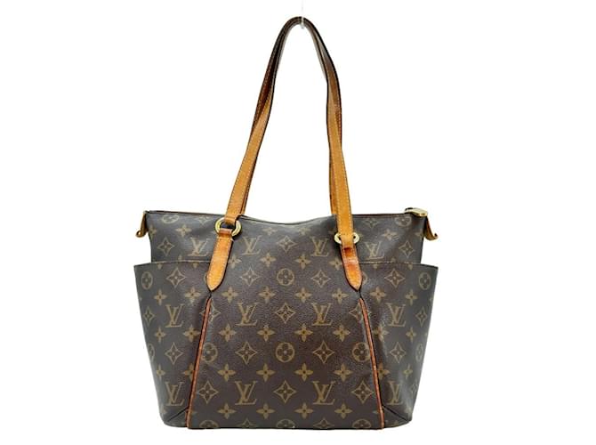 Bolsa de Ombro Louis Vuitton Totally PM Marrom Monograma Couro envernizado  ref.1468294