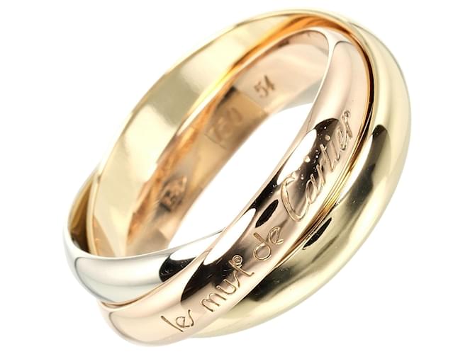 Cartier Trinity Band Ring Weißgold Gelbes Gold Roségold  ref.1468300