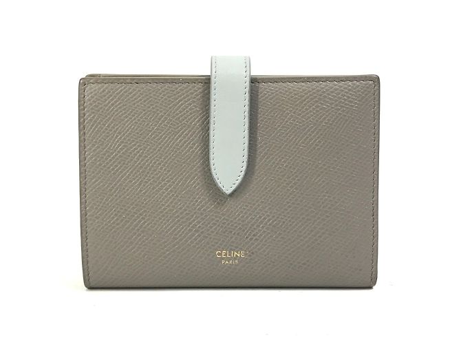 Céline Celine Bicolor Trifold Wallet Brown
