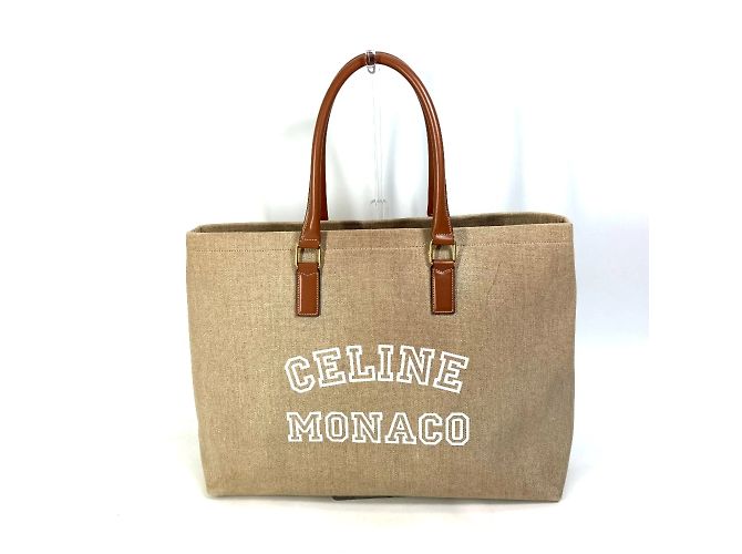 Céline Celine 19006 Bolsa Tote Logo Marrom