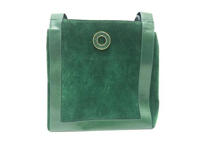 Céline Bolsa de ombro de couro verde Celine  ref.1468430