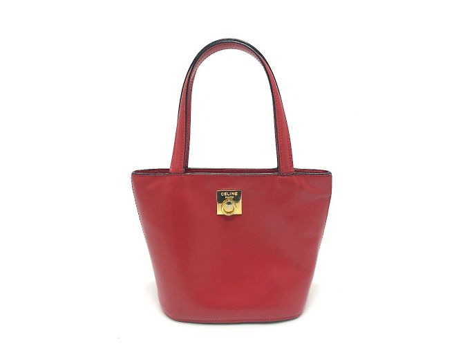 Céline Bolsa de couro vermelho Celine