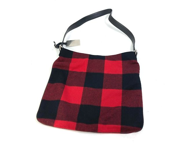 Céline Bolso de hombro de algodón rojo Celine Roja
