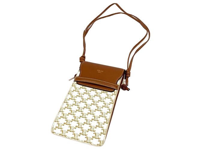Céline Celine Triomphe Handy-Tasche Beige