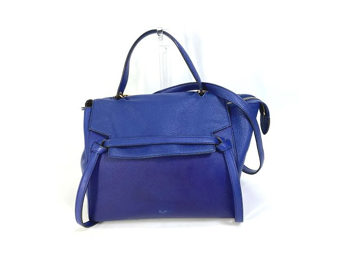 Céline Borsa a spalla in pelle blu Celine