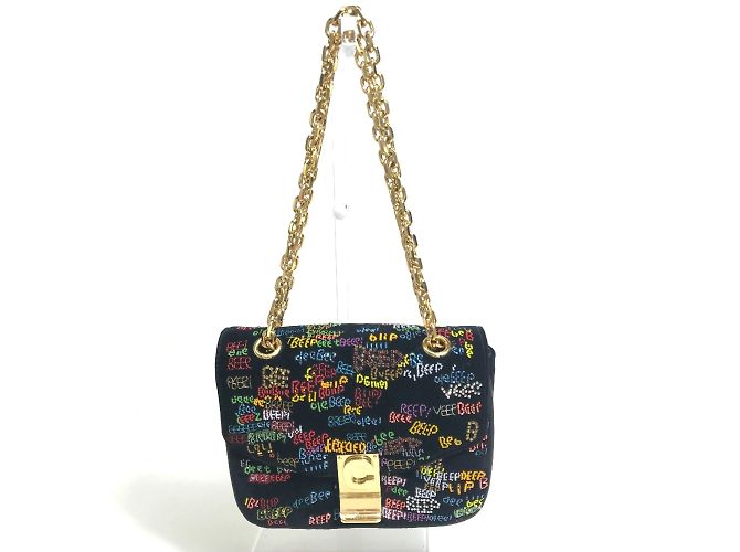 Céline Bolsa de ombro Celine Small C Bag com corrente Preto