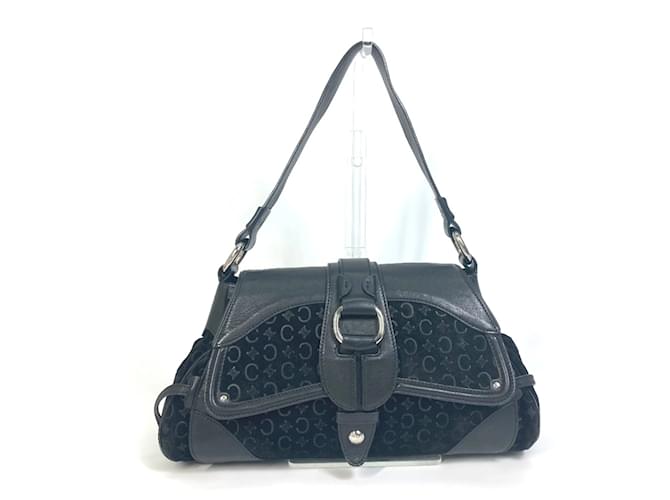 Céline Sac à main en cuir noir Celine CMacadam  ref.1468474