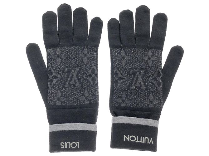 Louis Vuitton Black Wool Gloves