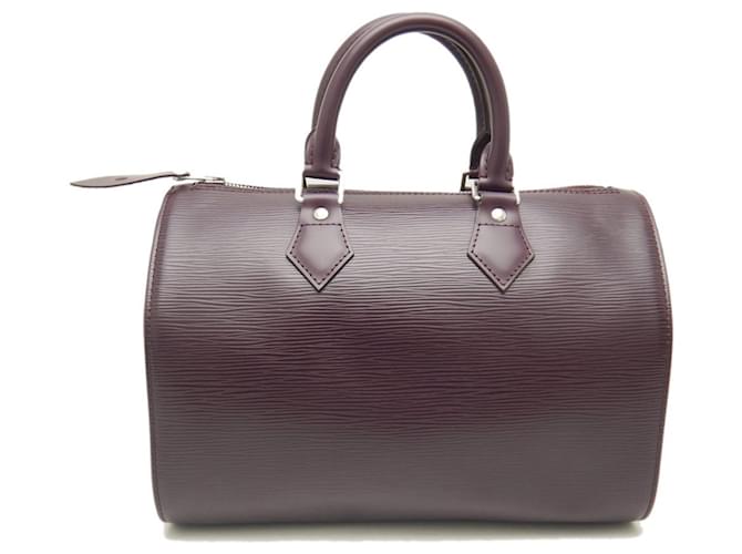 Sac à main Louis Vuitton Epi Speedy 25 en Cassis Cuir Violet foncé  ref.1468589