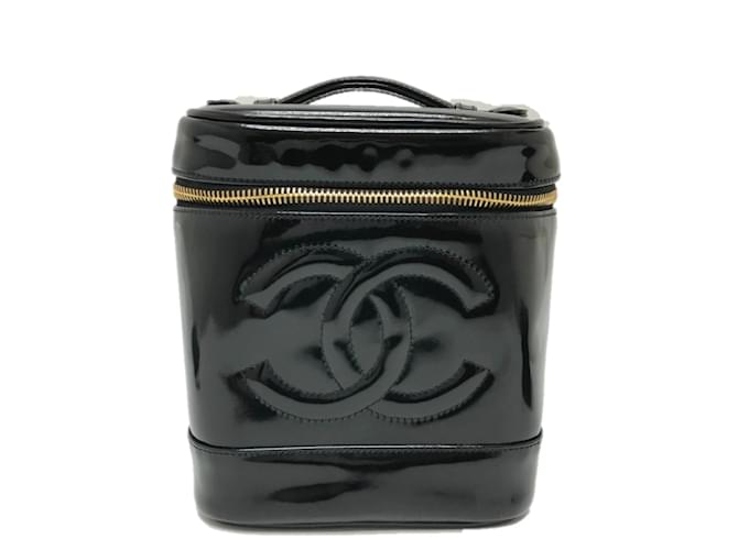 Chanel A01998 Vertical Vanity Handbag Black Patent leather  ref.1468614