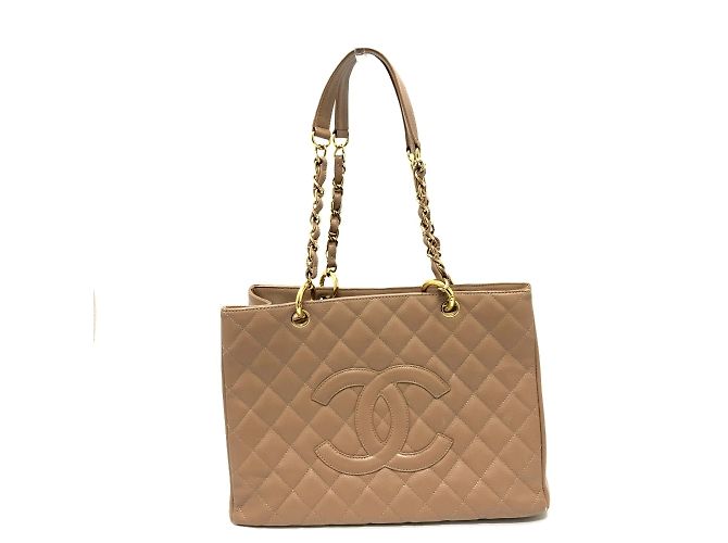 Chanel Beige Leather Shoulder Bag