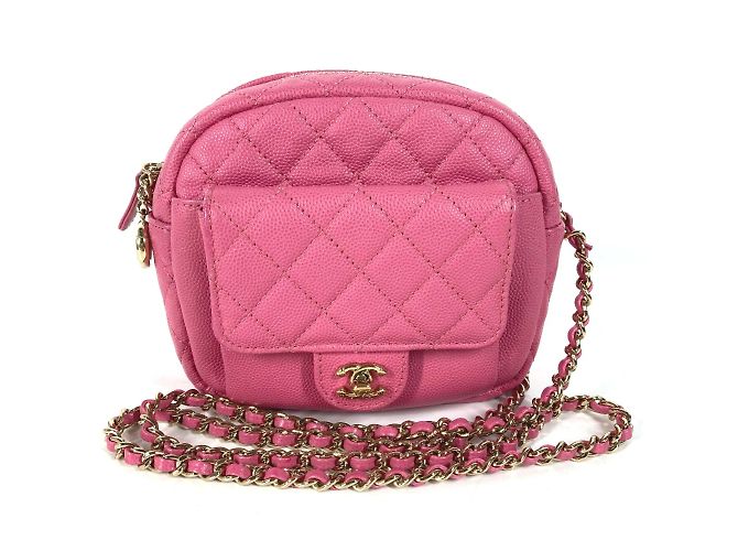 Sac à chaîne matelassé Chanel Rose