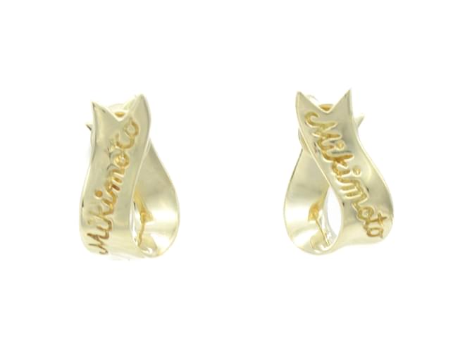 Boucles d'oreilles clip en or Mikimoto Or jaune Doré  ref.1468687