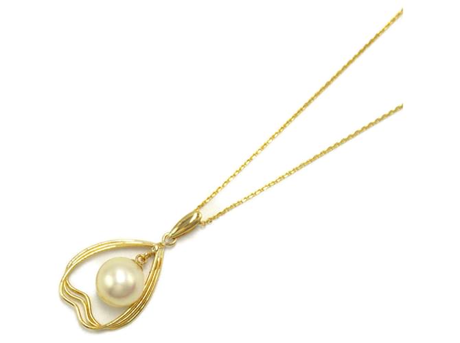 TASAKI Pearl Necklace in Yellow Gold White  ref.1468692