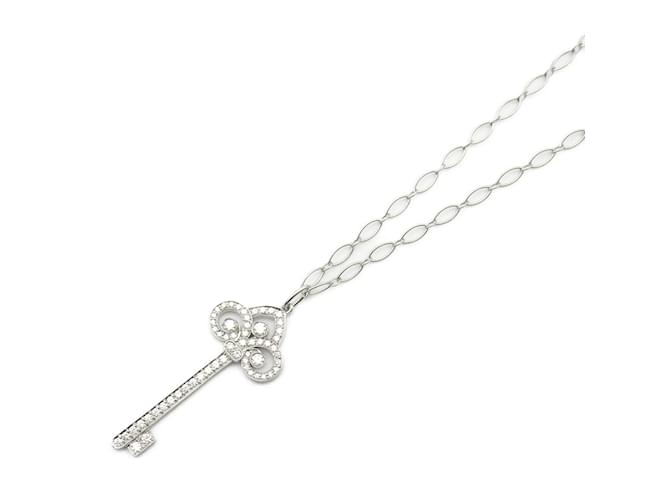 Colar de diamante chave Fleur de Lis da Tiffany & Co. Platina  ref.1468695