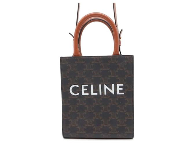 Céline Borsa Celine Triomphe Vertical Cabas Pelle Plastica  ref.1468768