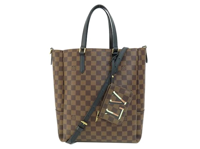 Sac tote en toile Damier Louis Vuitton Damier ebène  ref.1468777