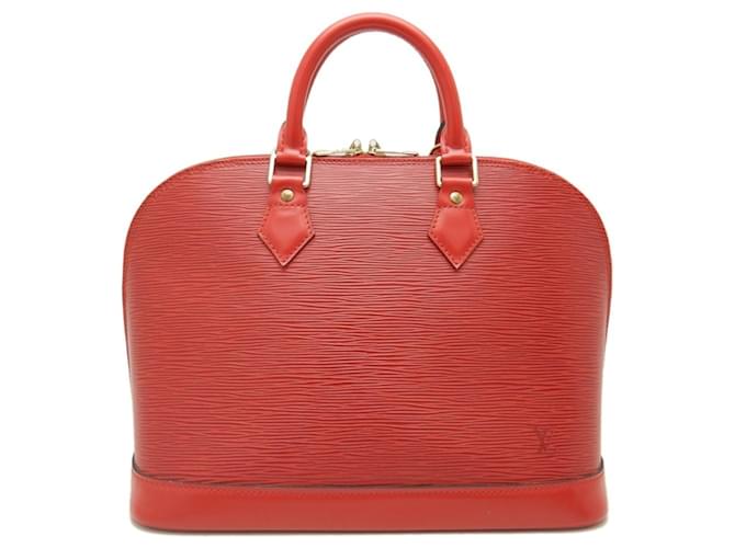 Sac à main Epi Alma Louis Vuitton en rouge castillan Cuir  ref.1468812