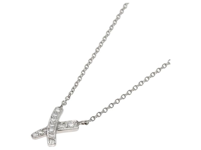 Tiffany & Co Colar de diamante Tiffany Kiss Paloma Picasso Prata Platina  ref.1468969