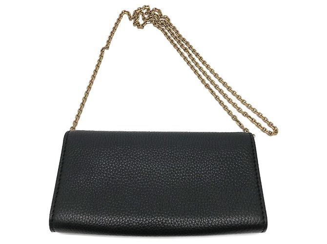 Borsa a spalla in pelle nera Christian Dior Nero