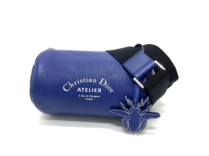 Christian Dior Blue Leather Shoulder Bag  ref.1468994