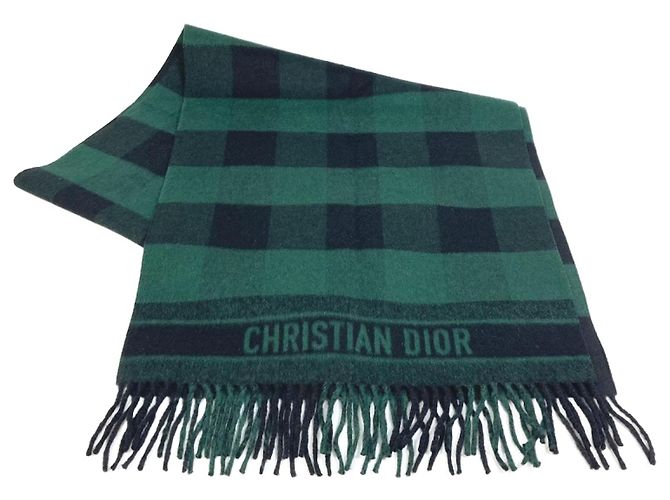 Grüner Wollschal von Christian Dior