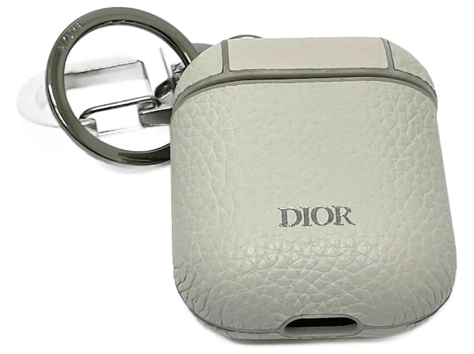 Étui AirPods Christian Dior Cuir Blanc  ref.1469022