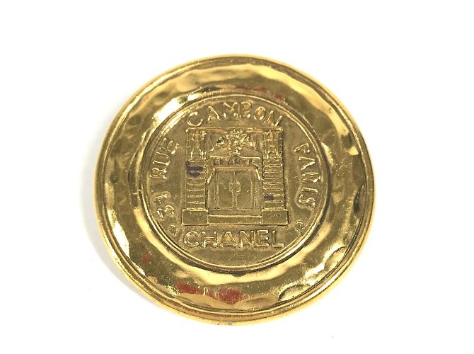 Spilla rotonda vintage Cambon di Chanel D'oro