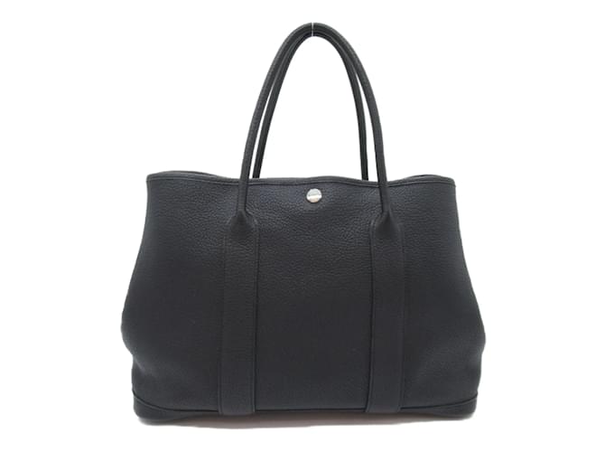 Hermès Hermes Garden Party PM Black Tote Bag Leather  ref.1469072