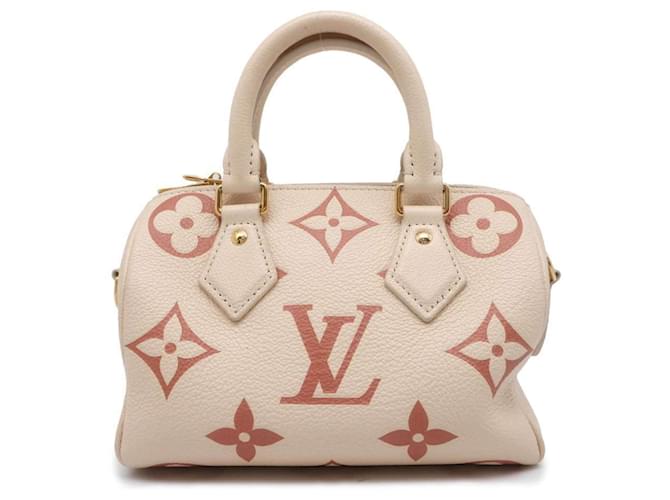 Louis Vuitton Monogram Empreinte Handbag Cream Cloth  ref.1469151