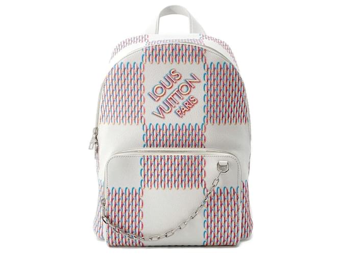 Louis Vuitton Damier Spray Racer Backpack White  ref.1469160