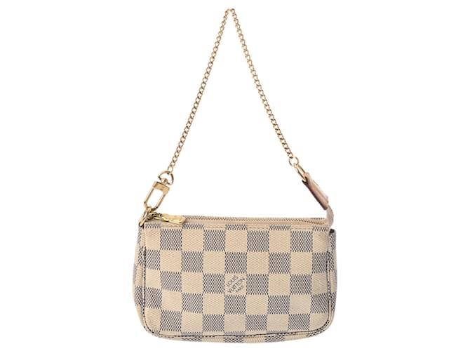 Pochette Accessoires Damier Azur Louis Vuitton Toile Blanc  ref.1469317