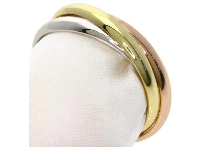 Bague Cartier Trinity SM #54 Or blanc Or jaune Or rose Doré  ref.1469550