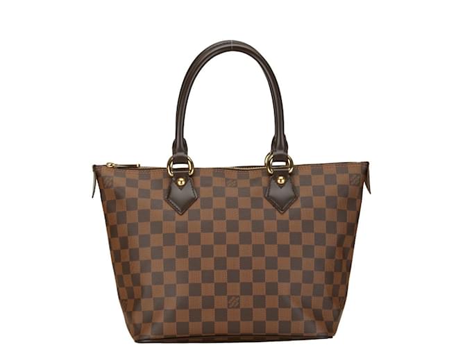 Sac à main tote Louis Vuitton Damier Saleya PM Plastique Marron  ref.1469644