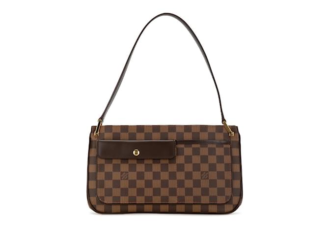 Sac à épaule Damier Auburn Louis Vuitton Cuir Plastique Marron Damier ebène  ref.1469655