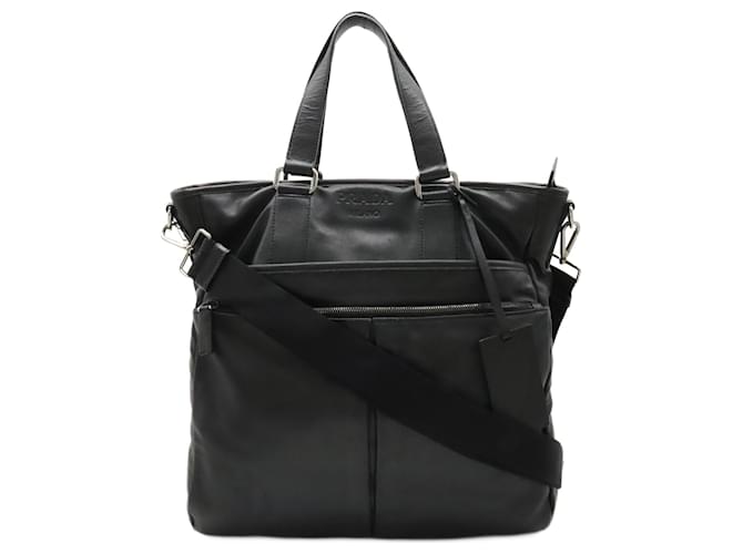 Schwarze Leder-Tote von Prada  ref.1469740