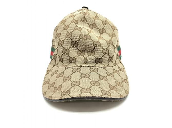 Gucci GG Canvas Sherry Line Baseball Cap Cloth  ref.1469815