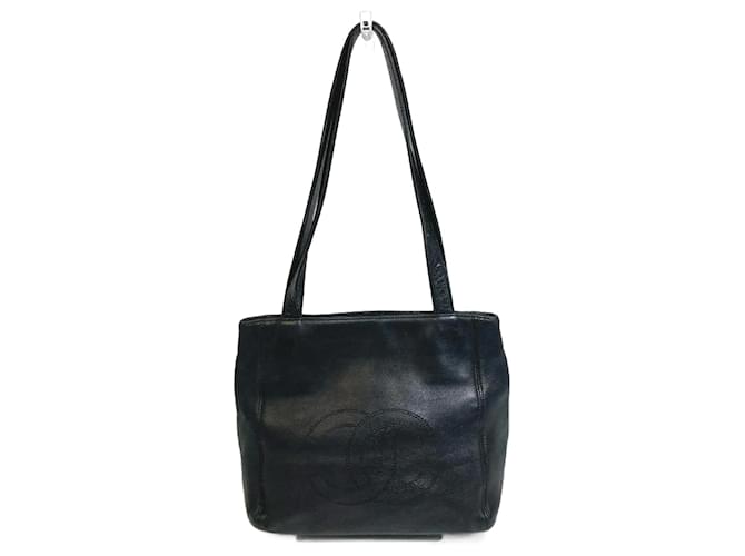 Bolso tote de cuero negro Chanel  ref.1469825