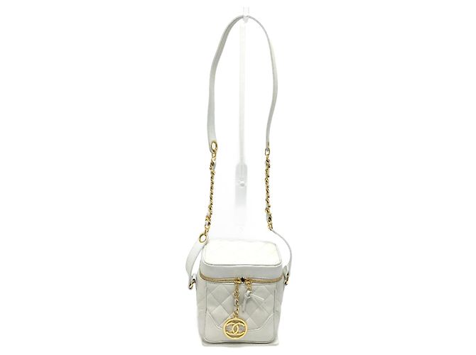 Bolsa de Ombro Chanel CC Mark Vanity Branco